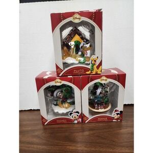 Disney Mickey‎ Mouse, Minnie & Pluto Christmas Tree Nightlights 120V Lot Tested